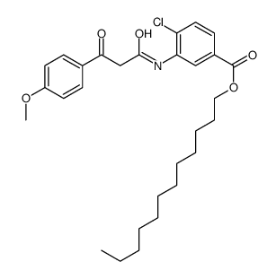 2'-Chloro-5'-(dodecyloxycarbonyl)-2-(4-methoxybenzoyl)acetanilide结构式