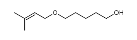 5-(3-methyl-2-butenyloxy)-1-pentanol结构式