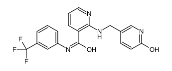 2-[(6-oxo-1H-pyridin-3-yl)methylamino]-N-[3-(trifluoromethyl)phenyl]pyridine-3-carboxamide结构式