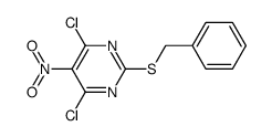 4,6-Dichloro-5-nitro-2-[(phenylmethyl)thio]-pyrimidine Structure