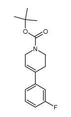 tert-butyl 4-(3-fluorophenyl)-5,6-dihydropyridine-1(2H)-carboxylate结构式