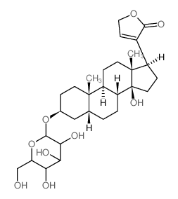 24-Norchol-20(22)-en-21-oicacid, 3-(b-D-glucopyranosyloxy)-14,23-dihydroxy-,g-lactone, (3b,5b,14b)- picture