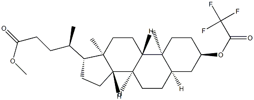 3α-(Trifluoroacetyloxy)-5β-cholan-24-oic acid methyl ester structure