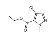4-氯-1-甲基-1H-吡唑-5-甲酸乙酯结构式