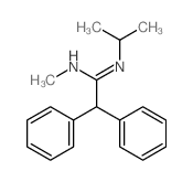 N-methyl-2,2-diphenyl-N-propan-2-yl-ethanimidamide结构式