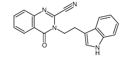 2-cyano-3-[2-(indol-3-yl)ethyl]-4(3H)-quinazolin-4-one结构式