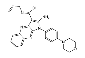 2-amino-1-(4-morpholin-4-ylphenyl)-N-prop-2-enylpyrrolo[3,2-b]quinoxaline-3-carboxamide结构式