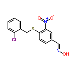 (E)-1-{4-[(2-Chlorobenzyl)sulfanyl]-3-nitrophenyl}-N-hydroxymethanimine Structure