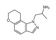 1-(8,9-dihydro-7H-pyrano[2,3-g]indazol-1-yl)propan-2-amine Structure