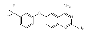 2,4-Quinazolinediamine, 6-[[3-(trifluoromethyl)phenyl]thio]- Structure