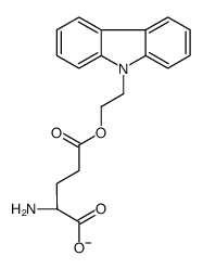 (2S)-2-amino-5-(2-carbazol-9-ylethoxy)-5-oxopentanoate结构式