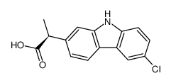 (S)-α-Methyl-6-chloro-9H-carbazole-2-acetic acid structure
