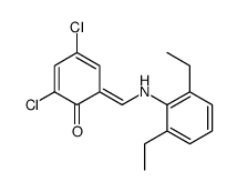 2,4-dichloro-6-[(2,6-diethylanilino)methylidene]cyclohexa-2,4-dien-1-one结构式