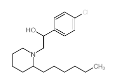 1-(4-chlorophenyl)-2-(2-hexyl-1-piperidyl)ethanol structure