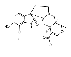 (20S)-11-Hydroxy-12-methoxy-19α-methyl-2-oxoformosanan-16-carboxylic acid methyl ester结构式