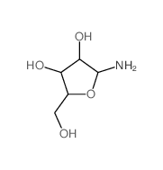 2-amino-5-(hydroxymethyl)oxolane-3,4-diol结构式