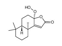 8β-hydroperoxy-13,14,15,16,17-pentanorlabd-9(11)-eno-12,8α-lactone Structure