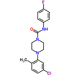 4-(5-Chloro-2-methylphenyl)-N-(4-fluorophenyl)-1-piperazinecarboxamide Structure