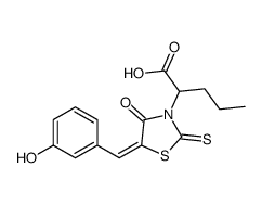 2-[(5Z)-5-[(3-hydroxyphenyl)methylidene]-4-oxo-2-sulfanylidene-1,3-thiazolidin-3-yl]pentanoic acid Structure
