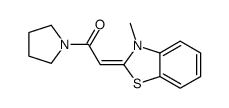 2-(3-methyl-1,3-benzothiazol-2-ylidene)-1-pyrrolidin-1-ylethanone Structure