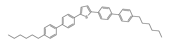 2,5-bis[4-(4-hexylphenyl)phenyl]thiophene结构式