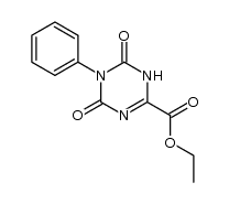 3-phenyl-6-ethoxycarbonyl-1,3,5-triazine-2,4(1H,3H)-dione结构式