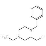 1-benzyl-2-(chloromethyl)-4-ethyl-piperazine structure