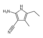 2-amino-5-ethyl-4-methyl-1H-pyrrole-3-carbonitrile Structure