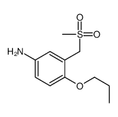 3-(methylsulfonylmethyl)-4-propoxyaniline Structure