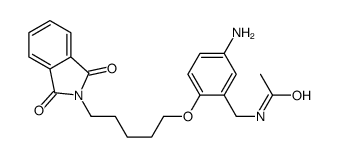 N-[[5-amino-2-[5-(1,3-dioxoisoindol-2-yl)pentoxy]phenyl]methyl]acetamide结构式