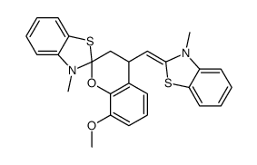 3,4-Dihydro-8-methoxy-3'-methyl-4-[(3-methylbenzothiazol-2(3H)-ylidene)methyl]spiro[2H-1-benzopyran-2,2'(3'H)-benzothiazole] structure