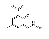 6-[1-(hydroxyamino)ethylidene]-4-methyl-2-nitrocyclohexa-2,4-dien-1-one结构式