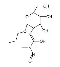 Propyl 2-deoxy-2-(3-methyl-3-nitrosoureido)-α-D-glucopyranoside结构式