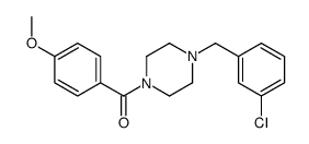 [4-[(3-chlorophenyl)methyl]piperazin-1-yl]-(4-methoxyphenyl)methanone Structure
