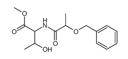 N-(α-Benzyloxypropionyl)-DL-threonin-methylester结构式