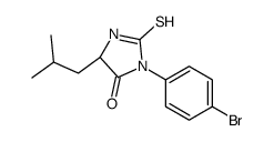 (5S)-3-(4-bromophenyl)-5-(2-methylpropyl)-2-sulfanylideneimidazolidin-4-one Structure