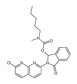 2-(7-chloro-[1,8]naphthyridin-2-yl)-3-(methyl-pentyl-carbamoyloxy)-2,3-dihydro-isoindol-1-one结构式