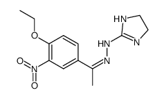 N-(4,5-Dihydro-1H-imidazol-2-yl)-N'-[1-(4-ethoxy-3-nitro-phenyl)-eth-(Z)-ylidene]-hydrazine Structure