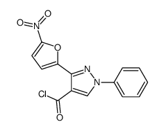 3-(5-nitrofuran-2-yl)-1-phenylpyrazole-4-carbonyl chloride结构式