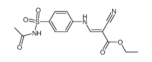 ethyl 3-[4-(N-acetylsulfamoyl)phenylamino]-2-cyanoacrylate Structure