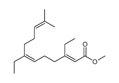 methyl 3,7-diethyl-11-methyldodeca-2,6,10-trienoate Structure