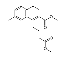 methyl 1-(4-methoxy-4-oxobutyl)-7-methyl-3,4-dihydronaphthalene-2-carboxylate结构式