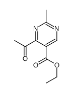 ethyl 4-acetyl-2-methylpyrimidine-5-carboxylate结构式