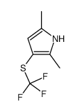 2,5-dimethyl-3-(trifluoromethylsulfanyl)-1H-pyrrole结构式