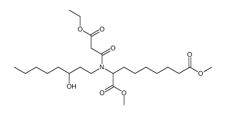 N-(3-Hydroxy-1-octyl)-N-(ethylmalonyl)-2-aminoazelainsaeuredimethylester结构式