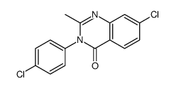 7-chloro-3-(4-chlorophenyl)-2-methylquinazolin-4-one结构式