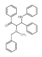 Propiophenone,3-anilino-2-(benzylmethylamino)-3-phenyl- (8CI) Structure