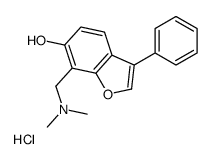 (6-hydroxy-3-phenyl-1-benzofuran-7-yl)methyl-dimethylazanium,chloride Structure