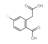 2-(carboxymethyl)-4-chloro-benzoic acid结构式