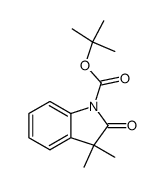 tert-butyl 3,3-dimethyl-2-oxo-2,3-dihydroindole-1-carboxylate Structure